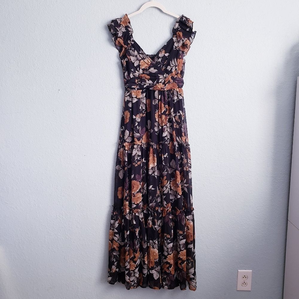 Baltic Born Martina Black And Cooper Floral Maxi Dress - Picture 2 of 5